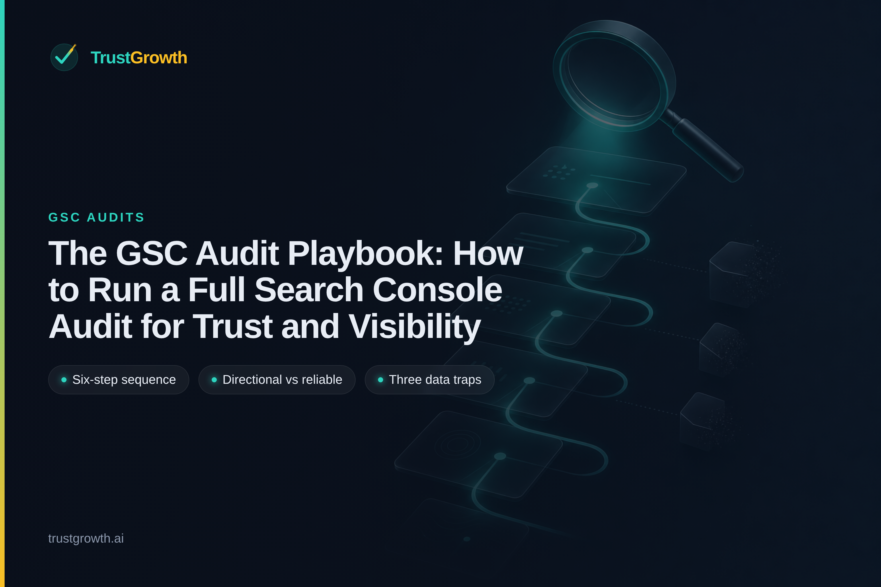 Abstract branded cover for the GSC Audit Playbook article