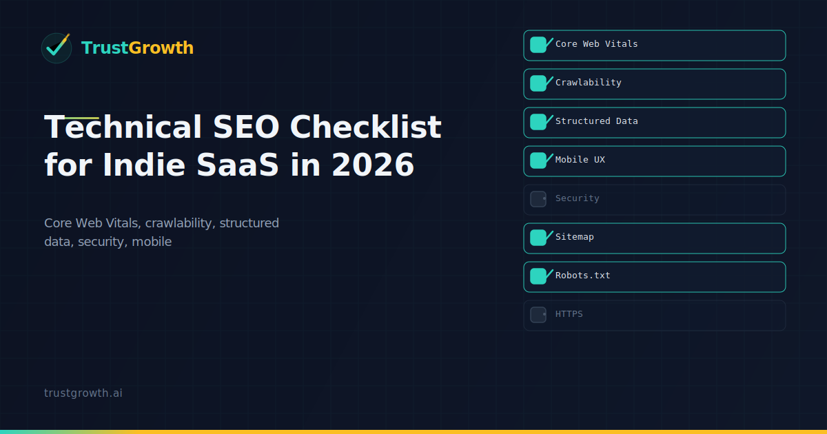 The Technical SEO Checklist Every Indie SaaS Should Follow in 2026