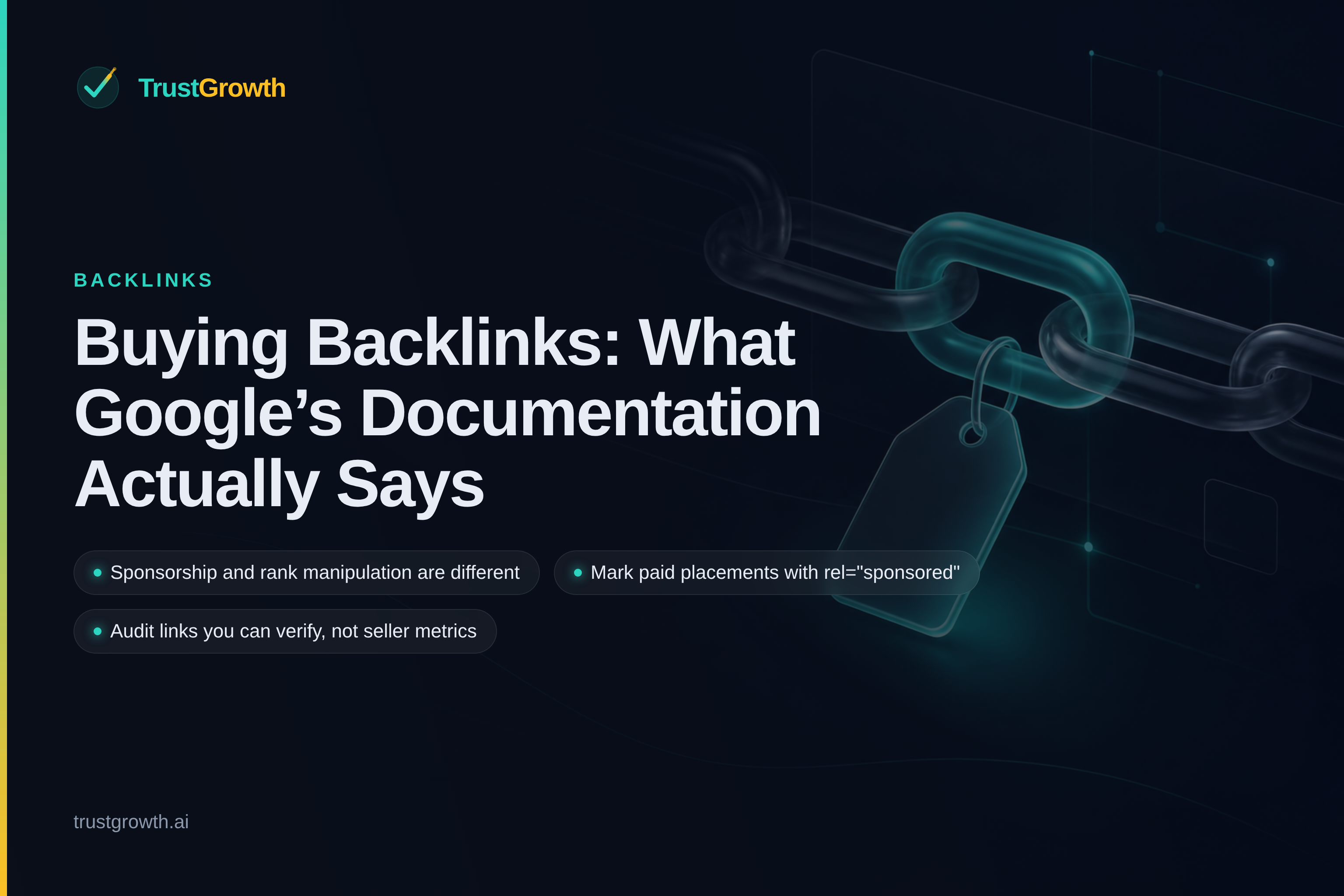 Branded cover for Buying Backlinks: What Google's Documentation Actually Says